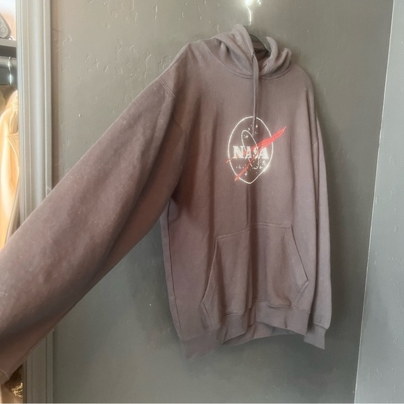 NWT NASA Rhinestone Hoodie Black Hoodie Size: L oversized - Picture 5 of 15